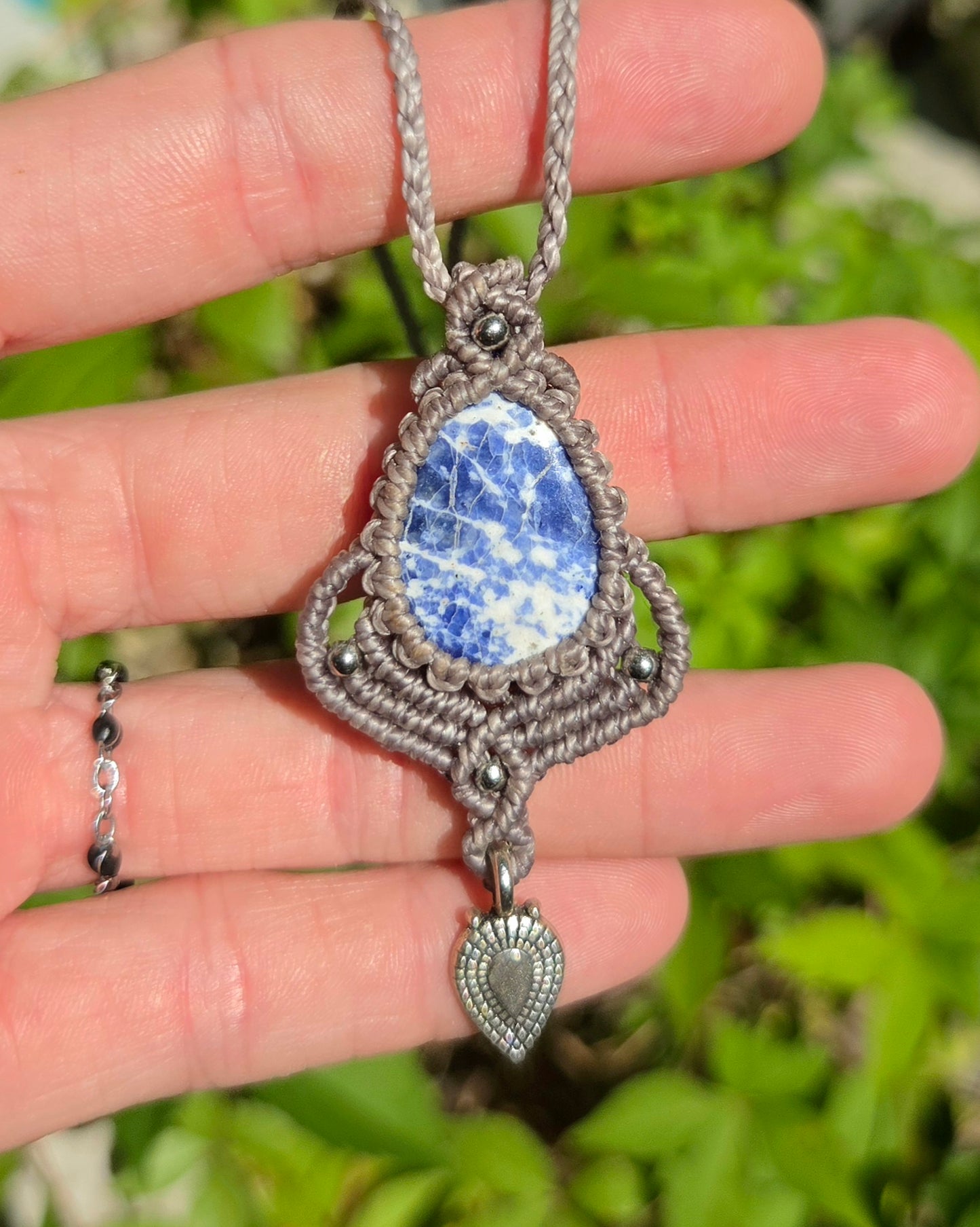 Sodalite Macrame Necklace
