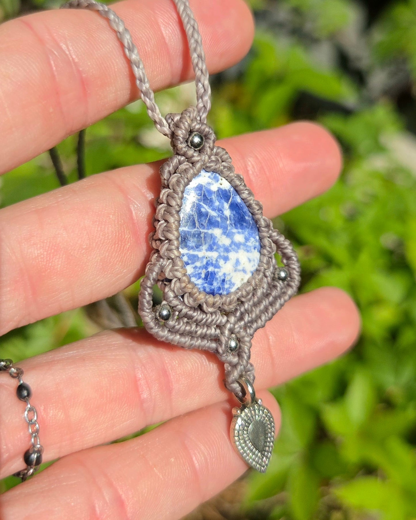 Sodalite Macrame Necklace