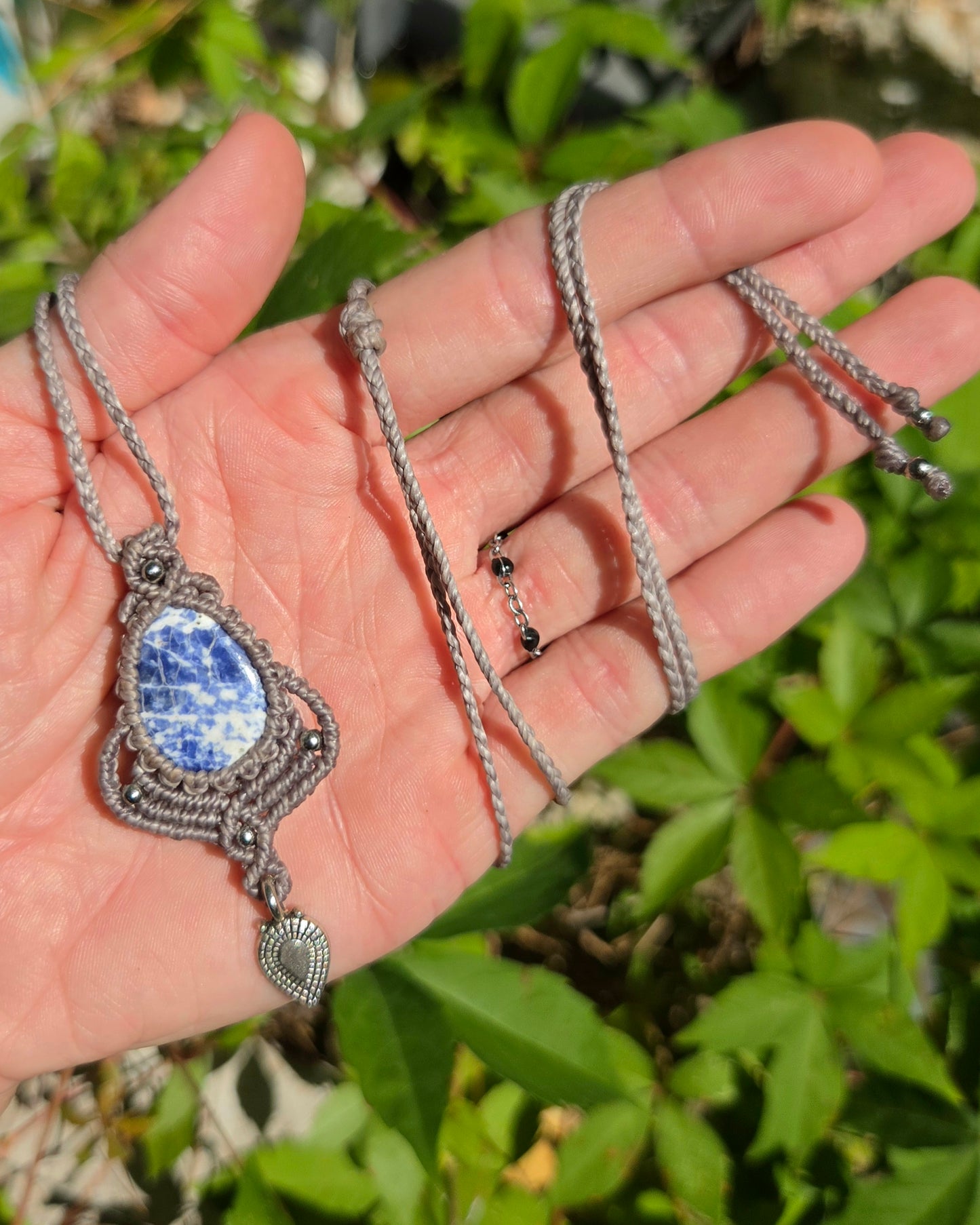 Sodalite Macrame Necklace
