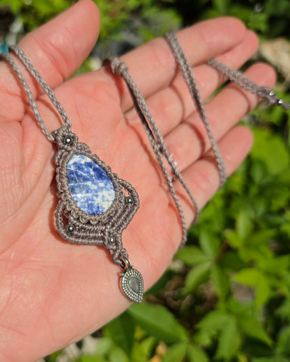 Sodalite Macrame Necklace