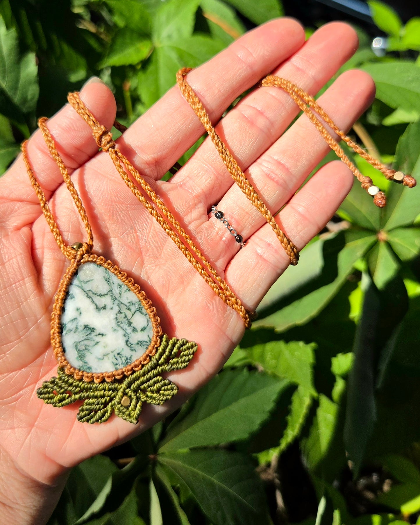 Tree Agate Macrame Necklace