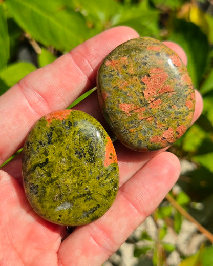 Unakite Palm Stones