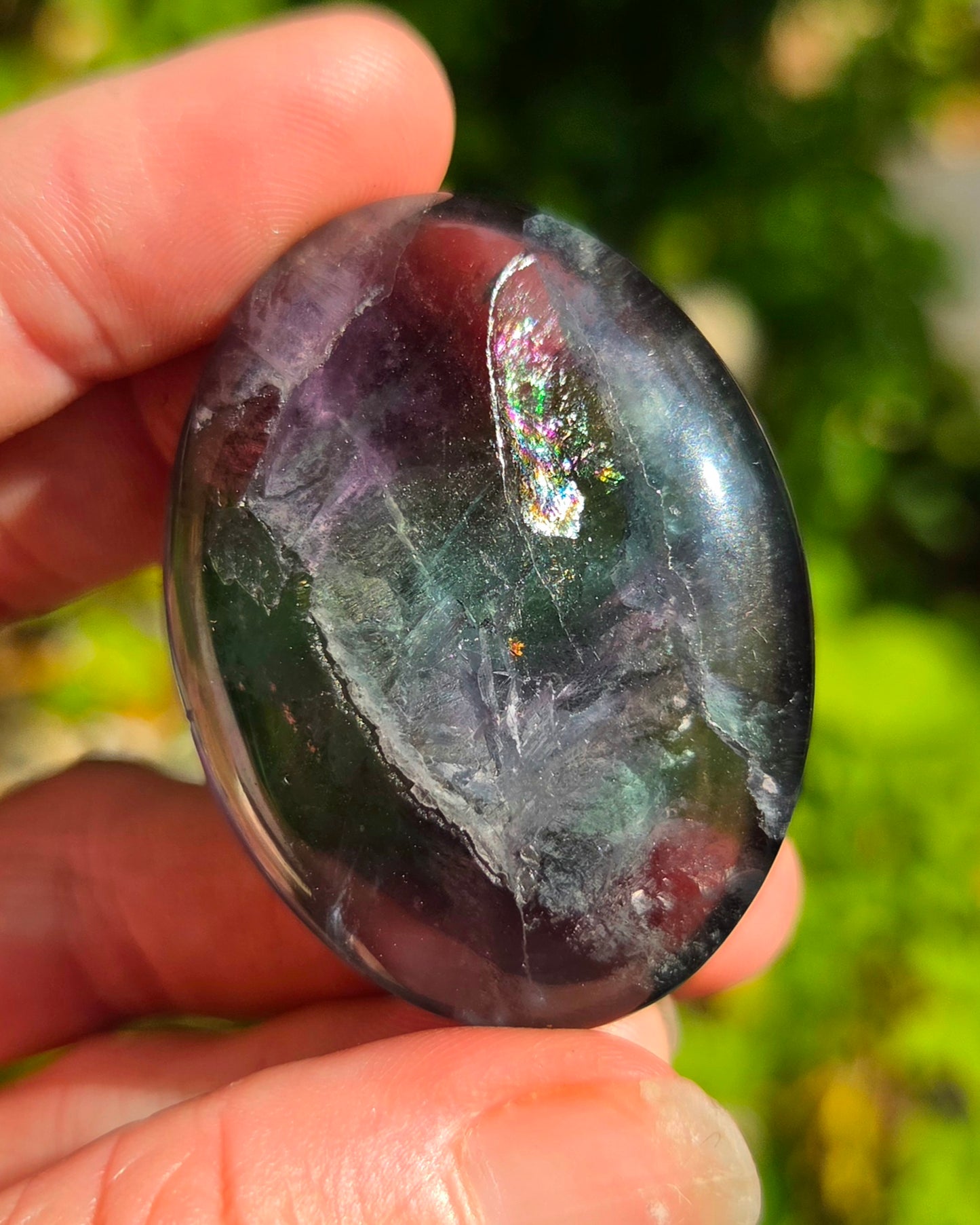Fluorite Palm Stone