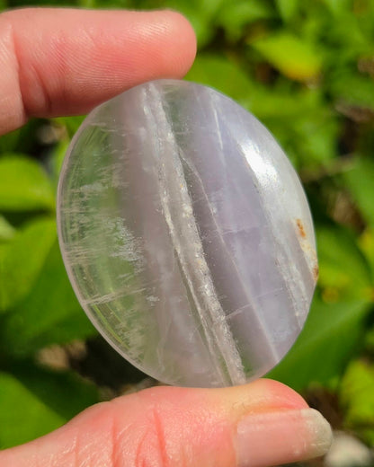 Yttrium aka Lavender Fluorite Palm Stone