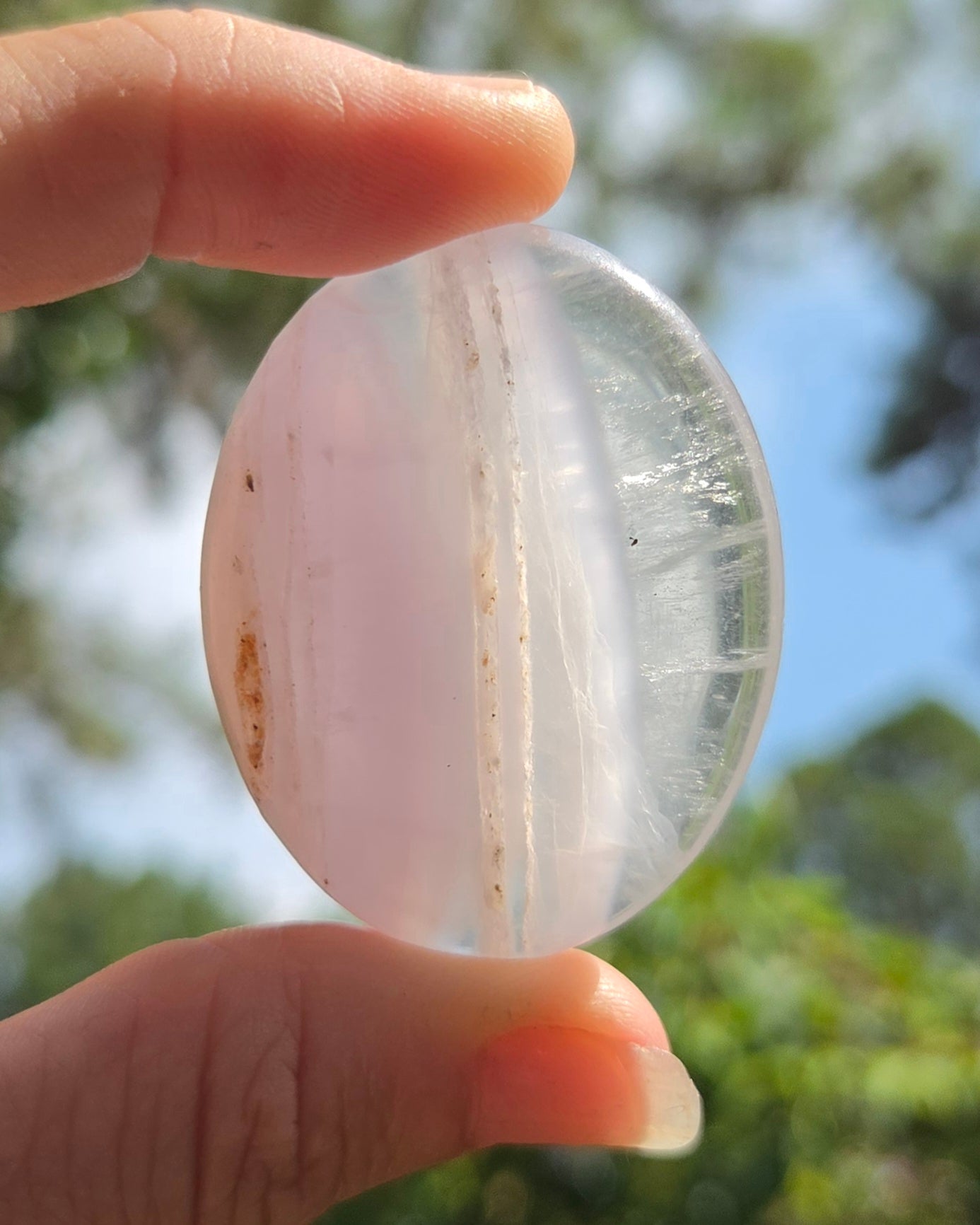 Yttrium aka Lavender Fluorite Palm Stone
