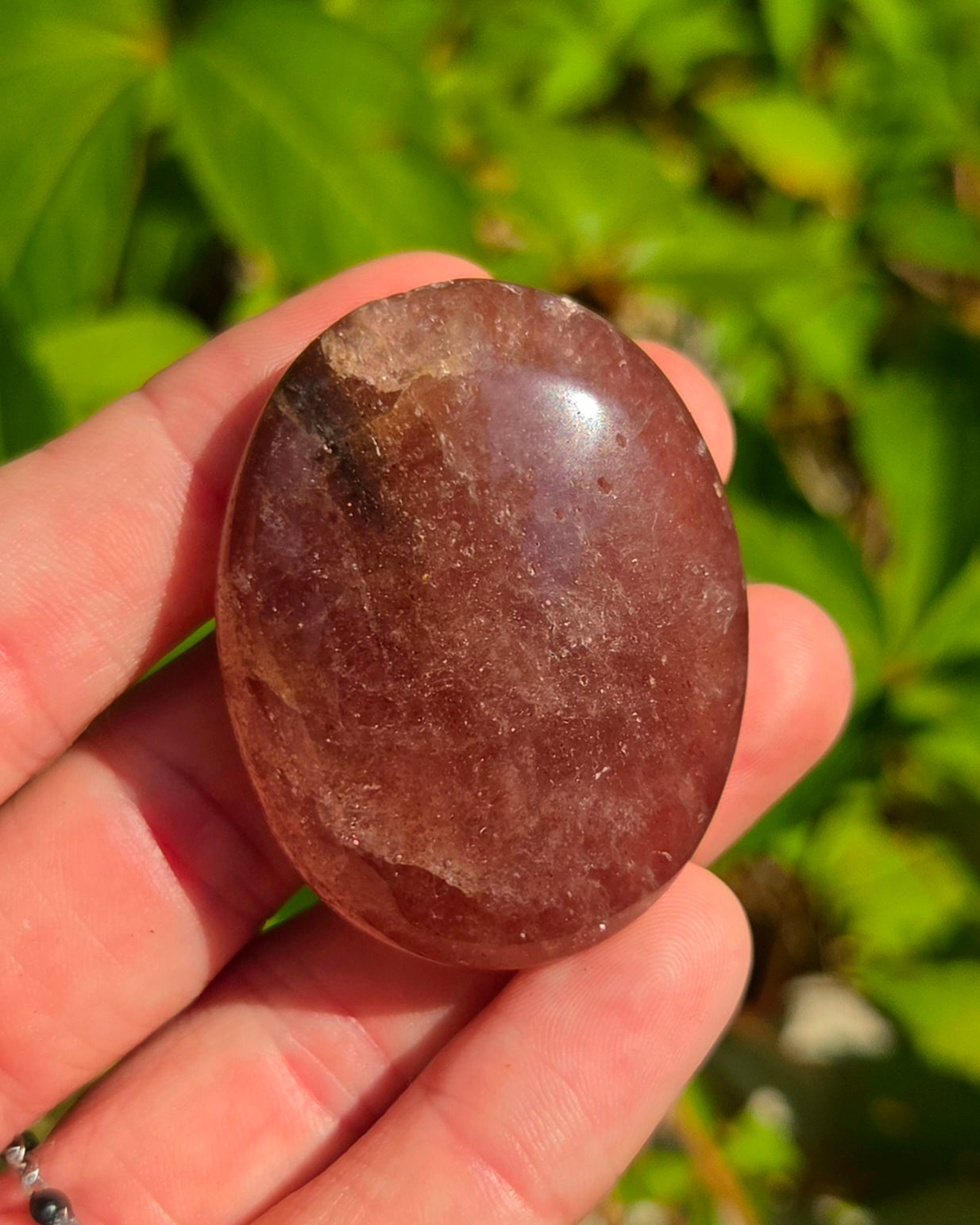 Red Aventurine Palm Stone