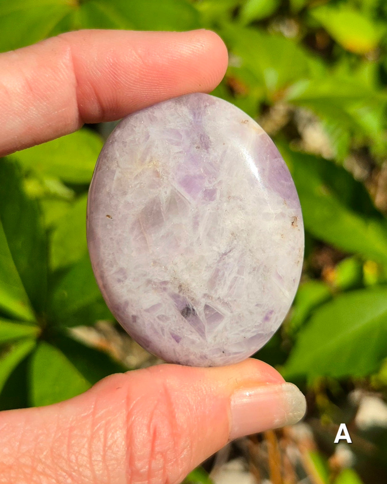 Chevron aka Dream Amethyst Palm Stones