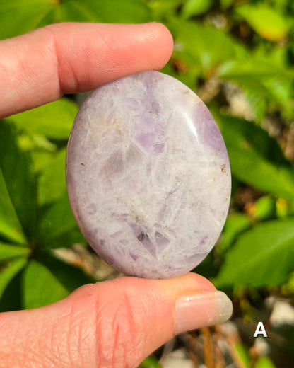 Chevron aka Dream Amethyst Palm Stones