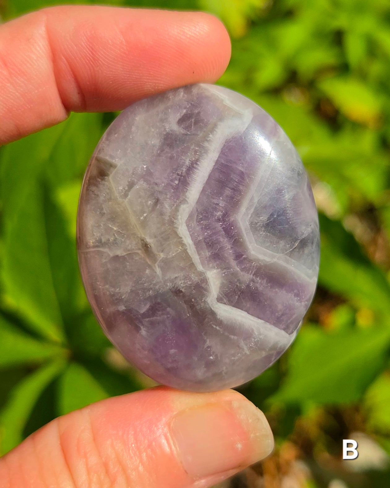 Chevron aka Dream Amethyst Palm Stones