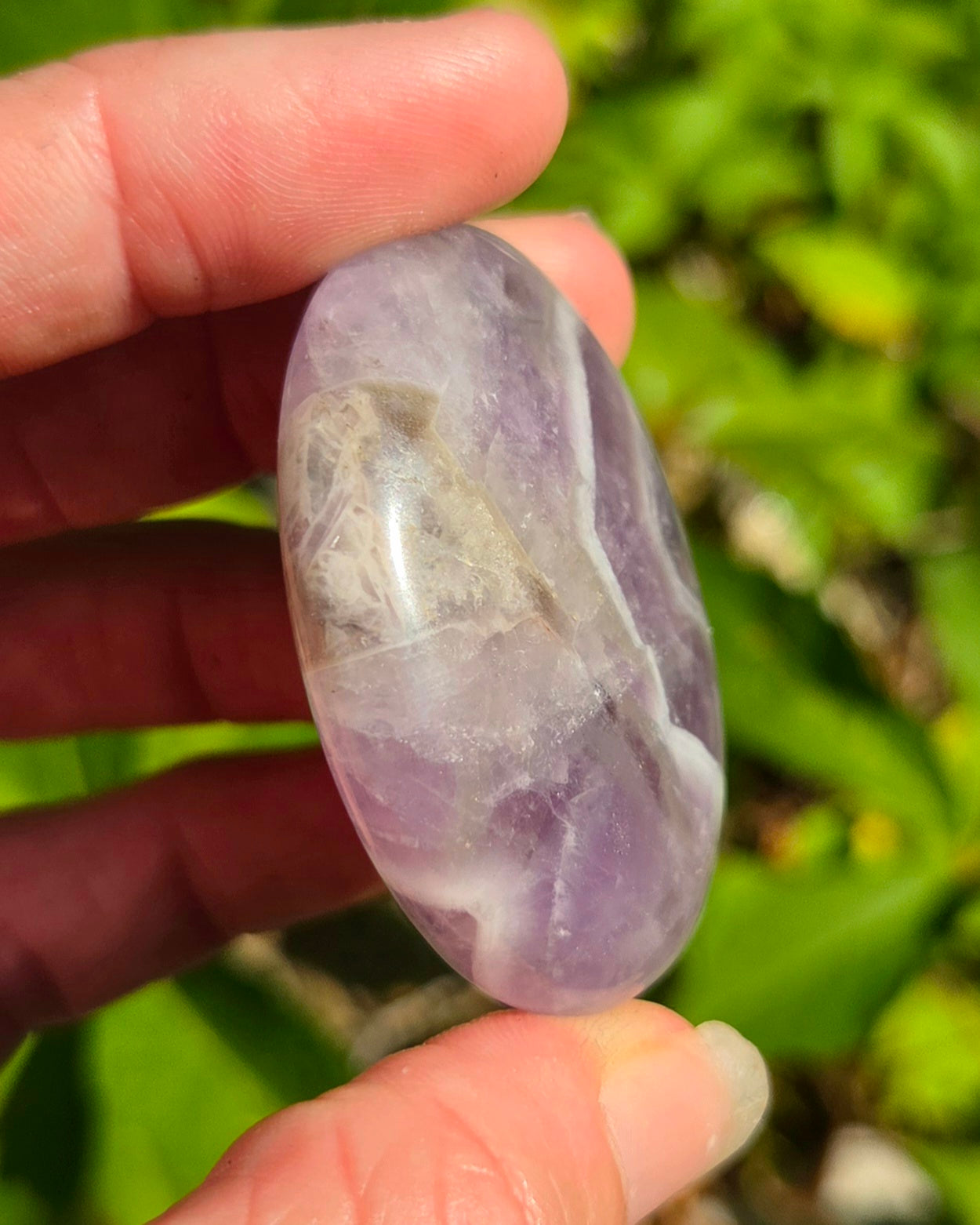 Chevron aka Dream Amethyst Palm Stones