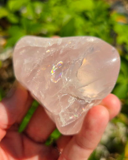 Rose Quartz Freeform Palm Stone