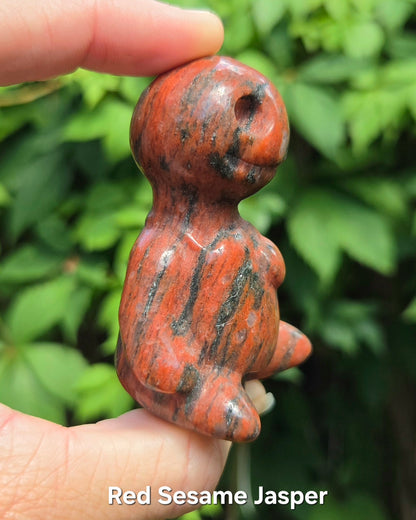 Poppet Doll (Fire Quartz or Red Sesame Jasper)
