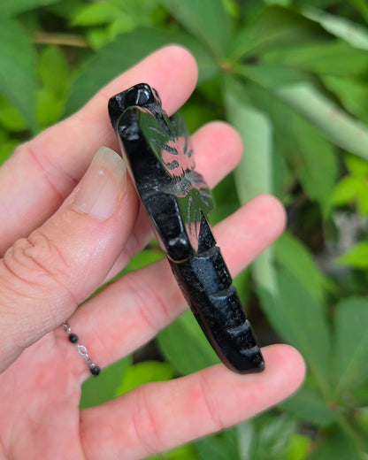 Dragonfly Carvings (Black Obsidian or Rose Quartz)
