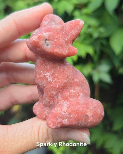 Foxes (Kiwi Jasper, Mookaite Jasper, or Rhodonite)