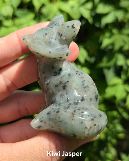 Foxes (Kiwi Jasper, Mookaite Jasper, or Rhodonite)