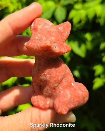 Foxes (Kiwi Jasper, Mookaite Jasper, or Rhodonite)