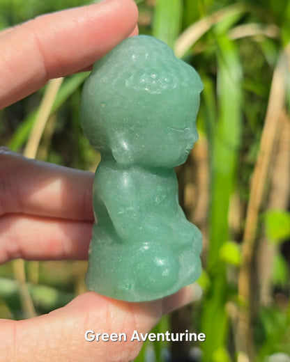 Buddha (Green Aventurine or Rose Quartz)