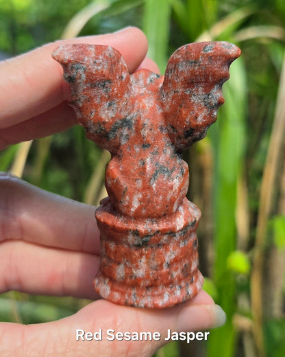 Gargoyle (Larvikite or Red Sesame Jasper)