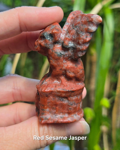 Gargoyle (Larvikite or Red Sesame Jasper)