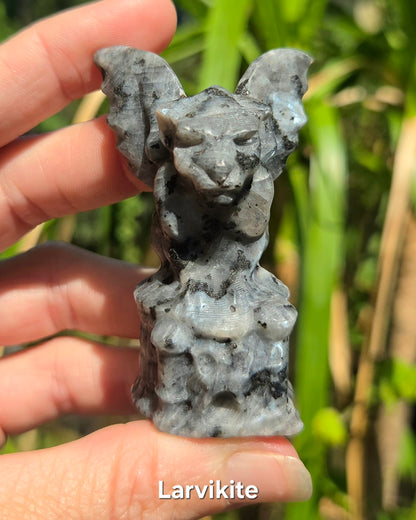 Gargoyle (Larvikite or Red Sesame Jasper)