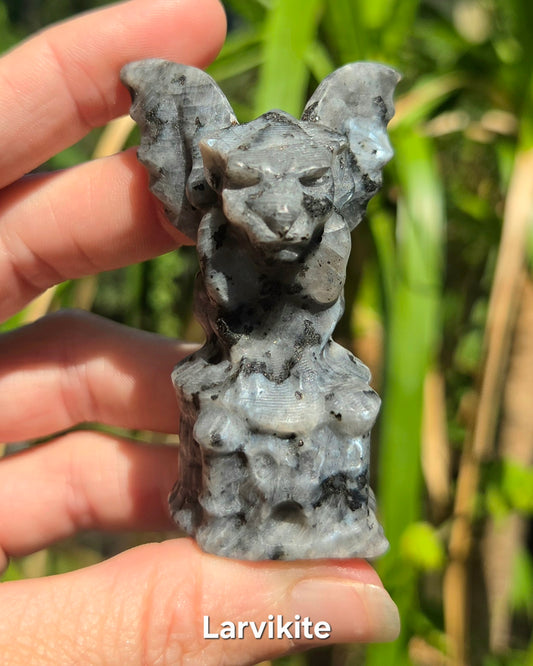 Gargoyle (Larvikite or Red Sesame Jasper)