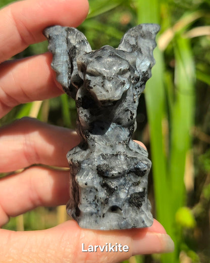 Gargoyle (Larvikite or Red Sesame Jasper)