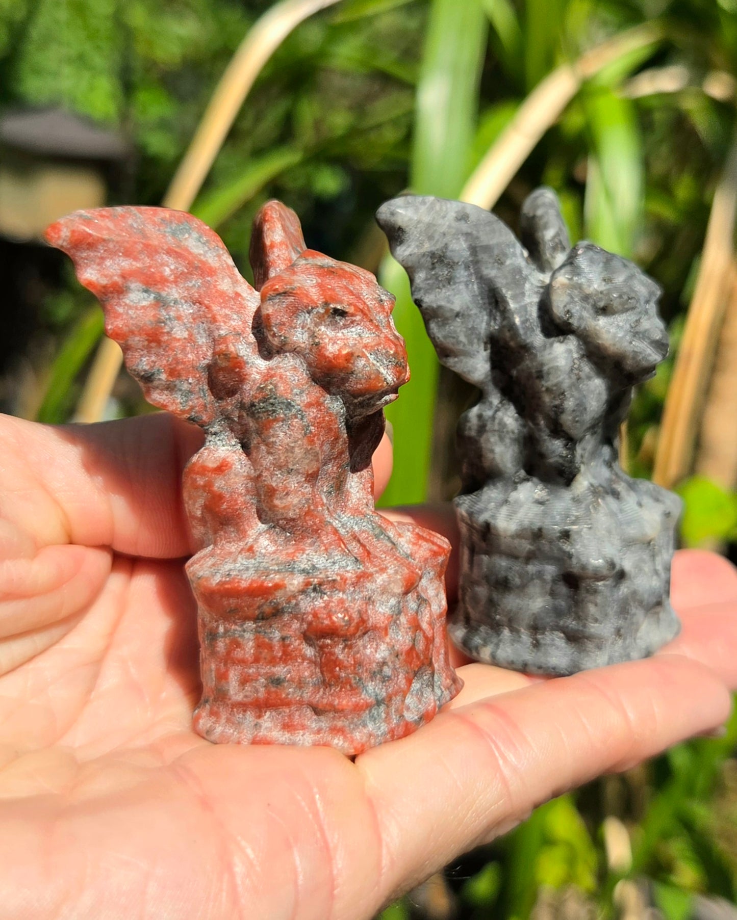 Gargoyle (Larvikite or Red Sesame Jasper)