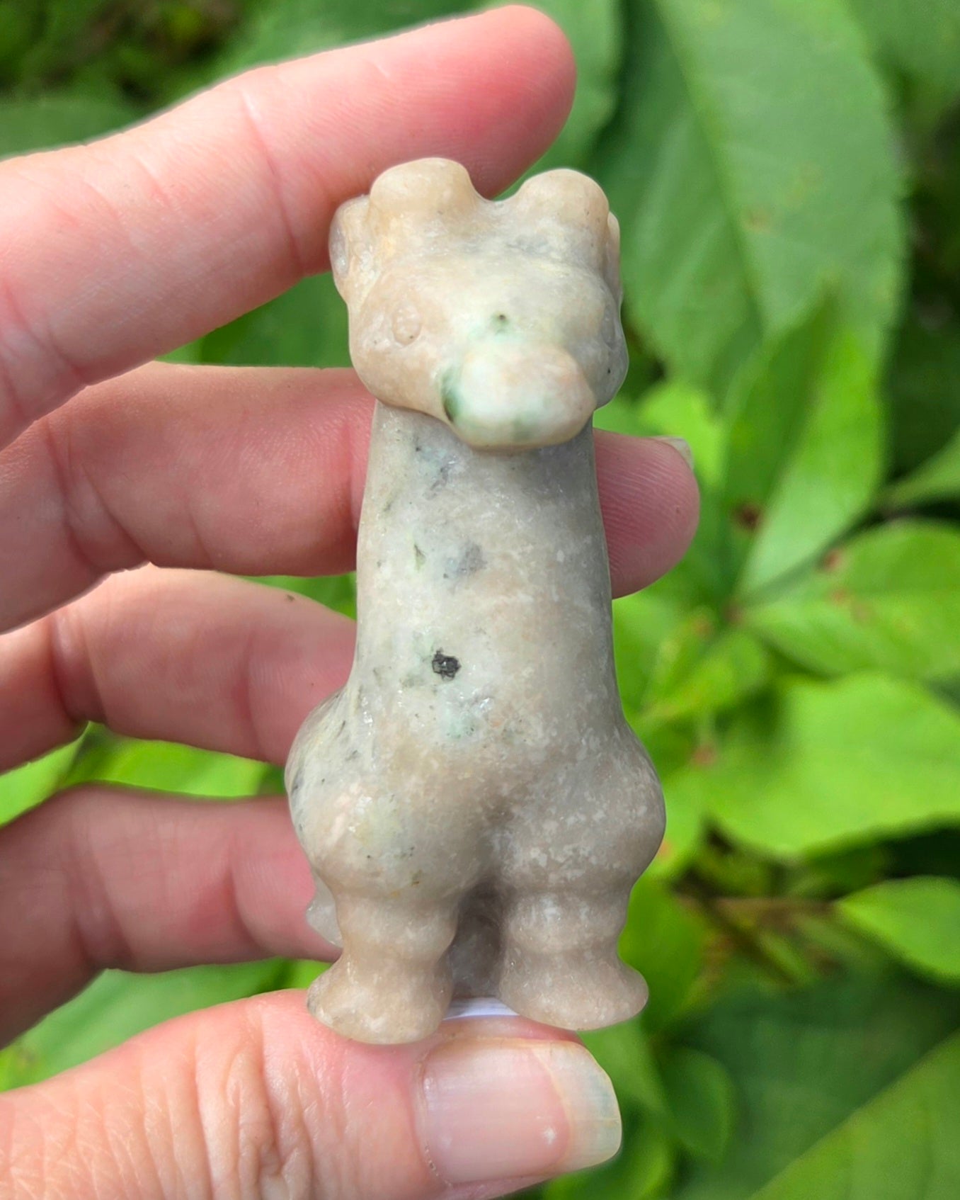 Serpentine in Pink Aventurine Giraffe