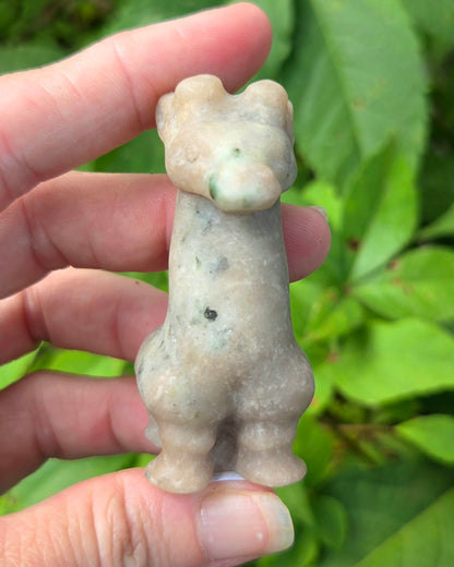 Serpentine in Pink Aventurine Giraffe