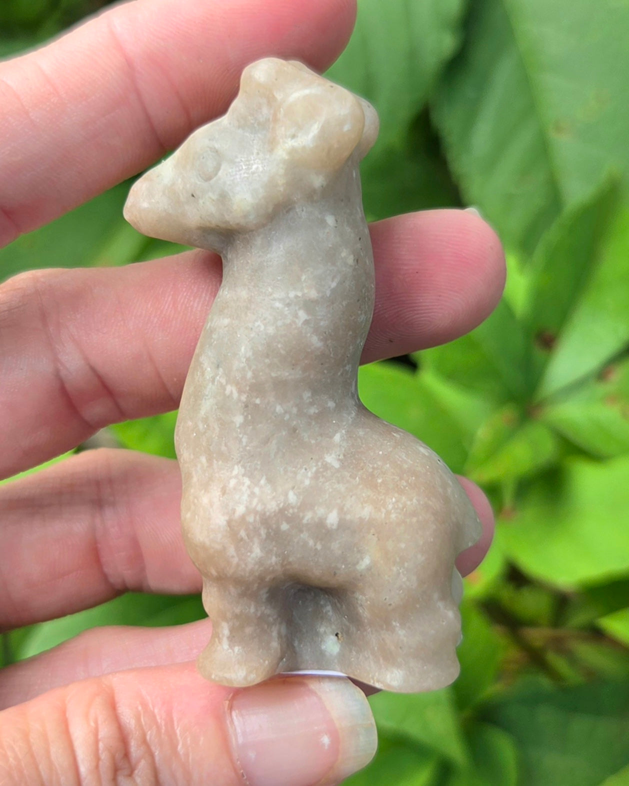 Serpentine in Pink Aventurine Giraffe