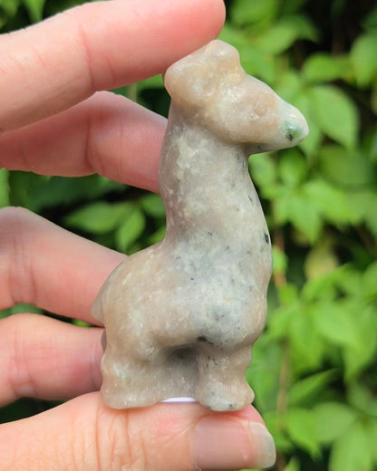 Serpentine in Pink Aventurine Giraffe