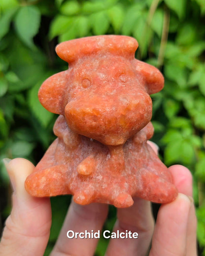 Cows (Orange Calcite, Orchid Calcite, Quartz)