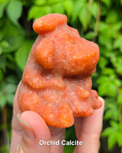 Cows (Orange Calcite, Orchid Calcite, Quartz)
