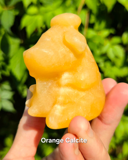 Cows (Orange Calcite, Orchid Calcite, Quartz)