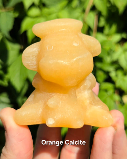 Cows (Orange Calcite, Orchid Calcite, Quartz)