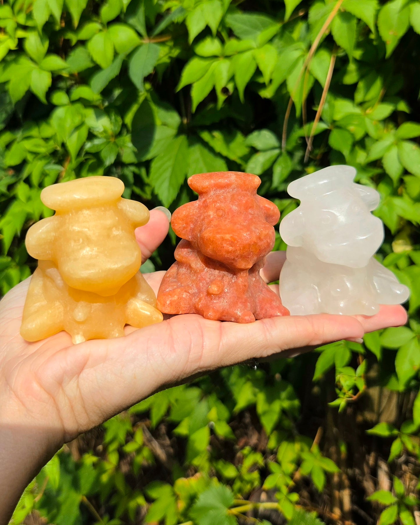 Cows (Orange Calcite, Orchid Calcite, Quartz)