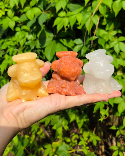 Cows (Orange Calcite, Orchid Calcite, Quartz)