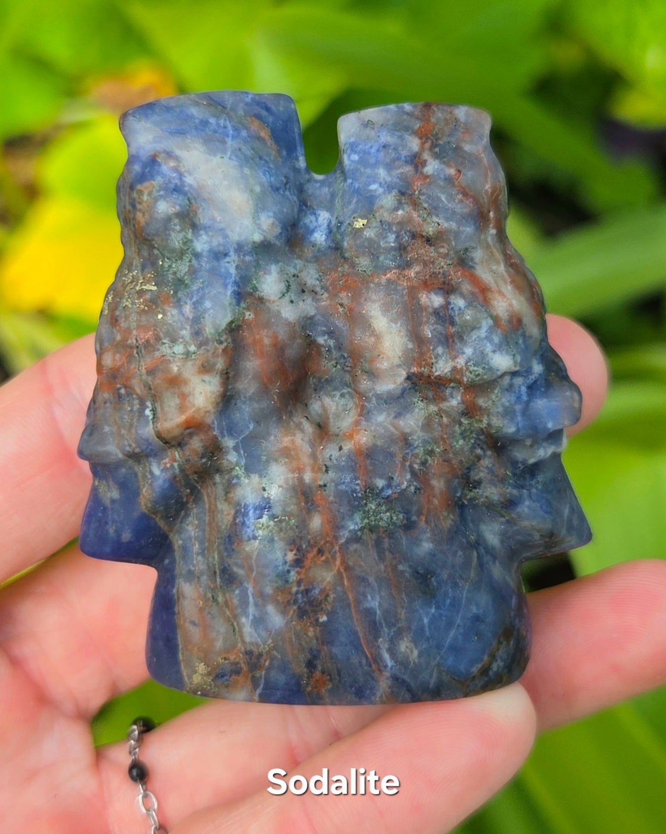 2 Owls on Rock (Fluorite, Sanskrit Jasper, or Sodalite)