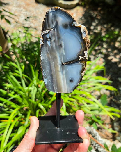 Polished Agate on Stand