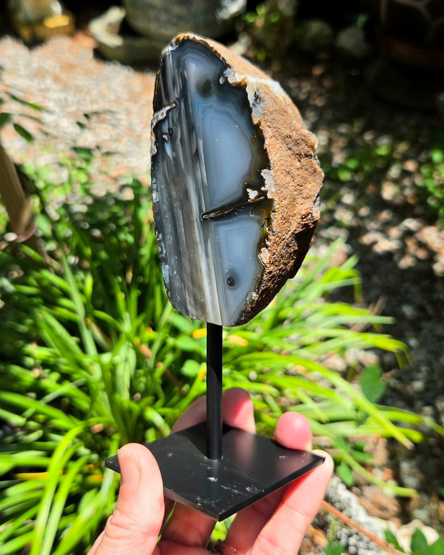 Polished Agate on Stand