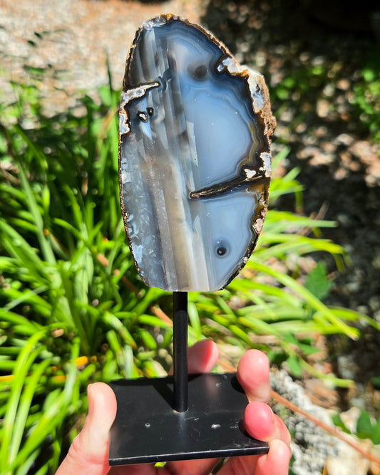 Polished Agate on Stand