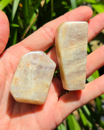 Rainbow Moonstone Angular Freeforms
