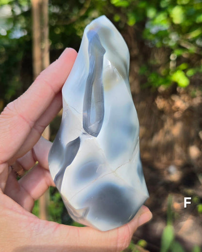 Orca Agate Flames
