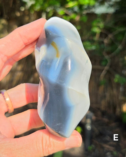 Orca Agate Flames