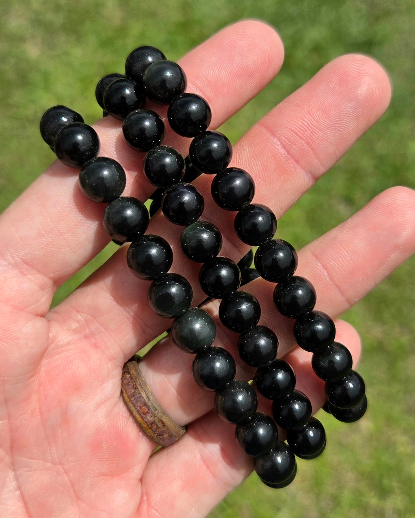 Rainbow Obsidian Stretchy Bracelet