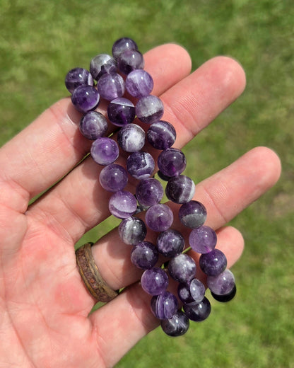 Chevron Amethyst aka Dream Amethyst Stretchy Bracelet