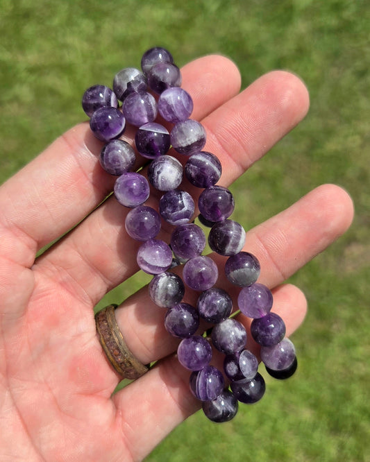 Chevron Amethyst aka Dream Amethyst Stretchy Bracelet