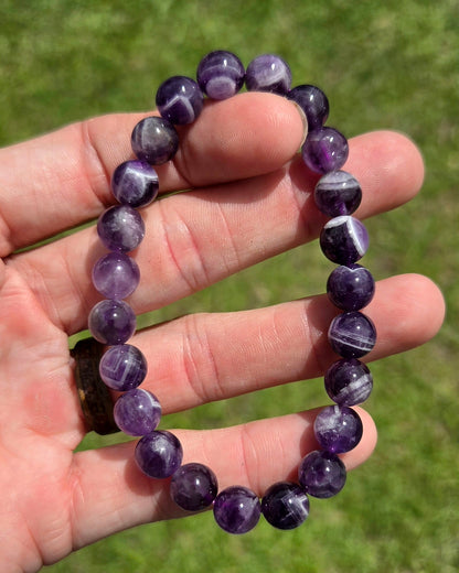 Chevron Amethyst aka Dream Amethyst Stretchy Bracelet