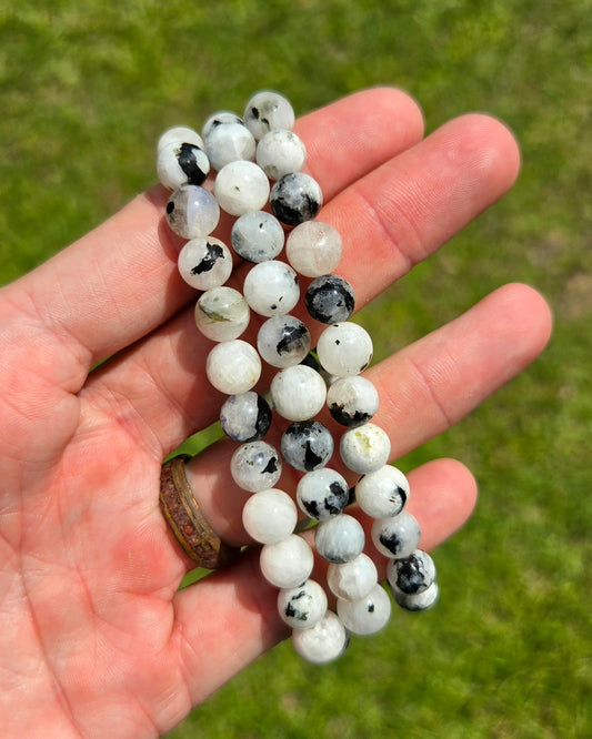 Rainbow Moonstone Stretchy Bracelet