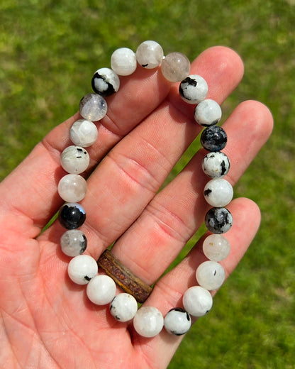 Rainbow Moonstone Stretchy Bracelet